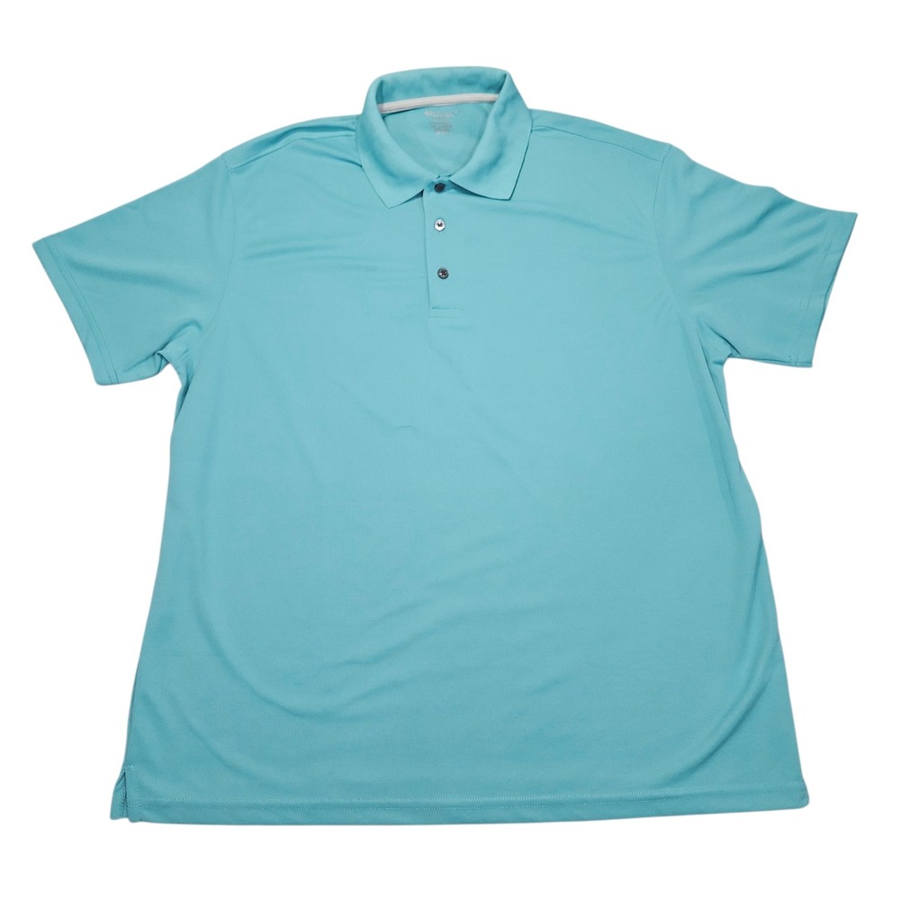 Architect Performance Golf Polo Shirt Teal Blue Sz XXL